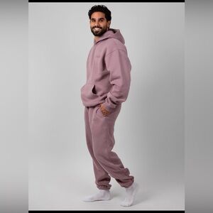 Comfrt Unisex Minimalist Hoodie and Sweatpants Set in Orchid